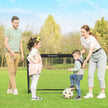 Set of 2 Portable Soccer Nets – Steel and Fibreglass – Red – Quick Assembly for Garden, Park, and Beach