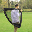 Set of 2 Portable Soccer Nets – Steel and Fibreglass – Red – Quick Assembly for Garden, Park, and Beach