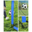 Set of 2 Folding Children's Football Goals – Steel and Fibreglass – Blue and Red – Quick Assembly