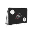 Football Goal – Iron and PE – Black – Quick Assembly with Target