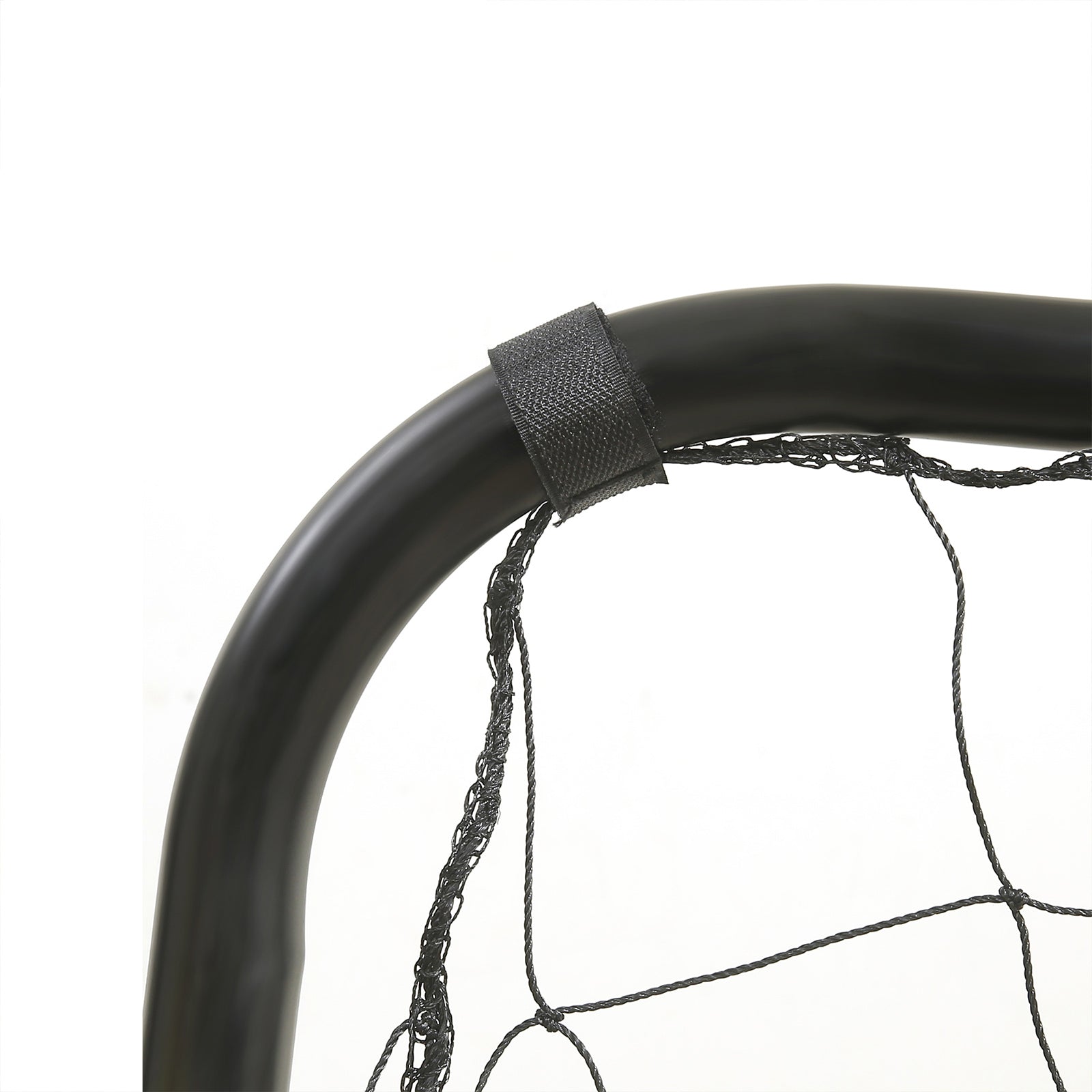 Football Goal – Iron and PE – Black – Quick Assembly with Target
