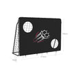 Football Goal – Iron and PE – Black – Quick Assembly with Target
