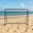 Football Goal – Iron and PE – Black – Quick Assembly, 7ft x 5ft