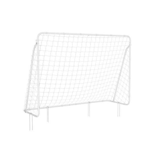 Small Football Goal – Iron and PE – White – Quick Assembly