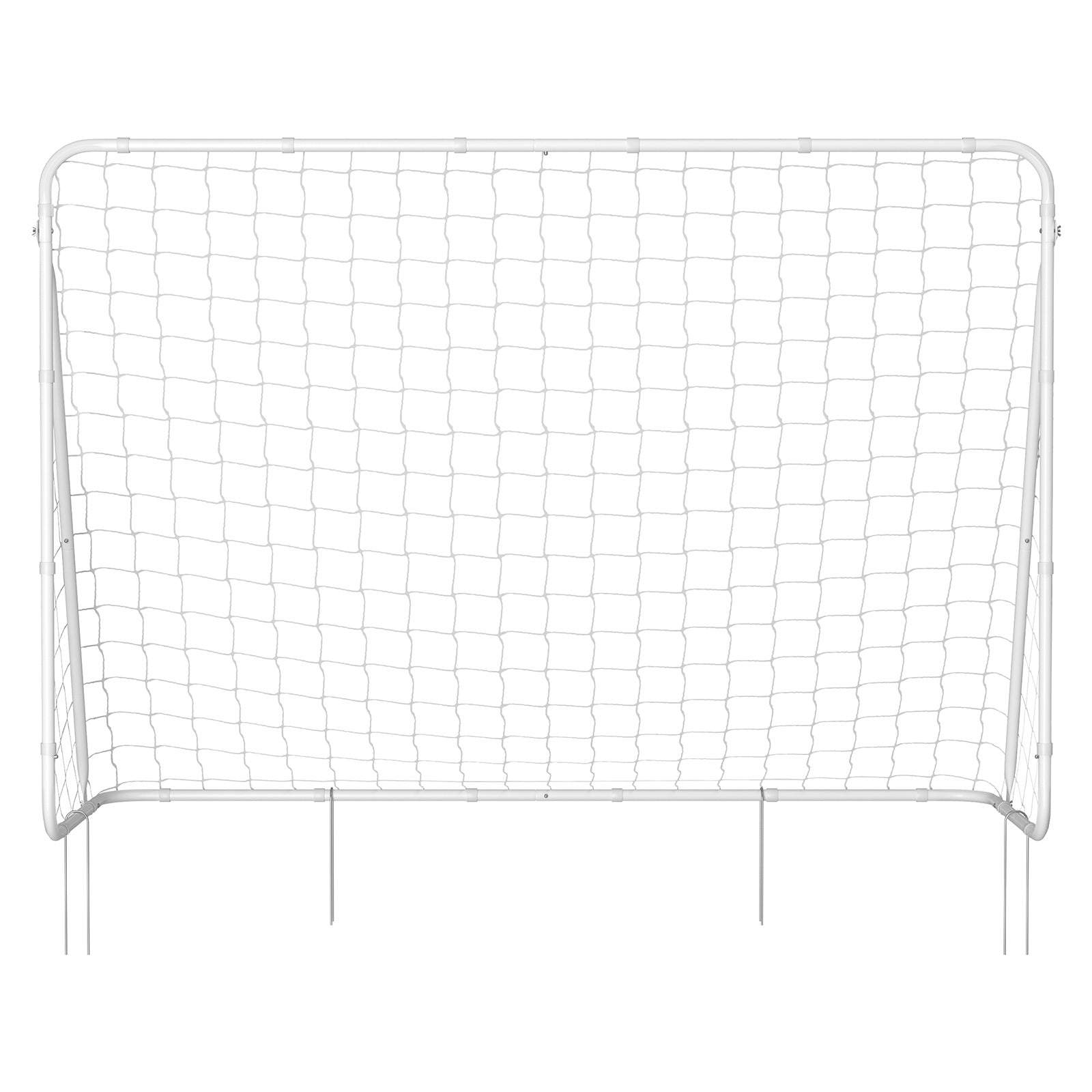 Small Football Goal – Iron and PE – White – Quick Assembly