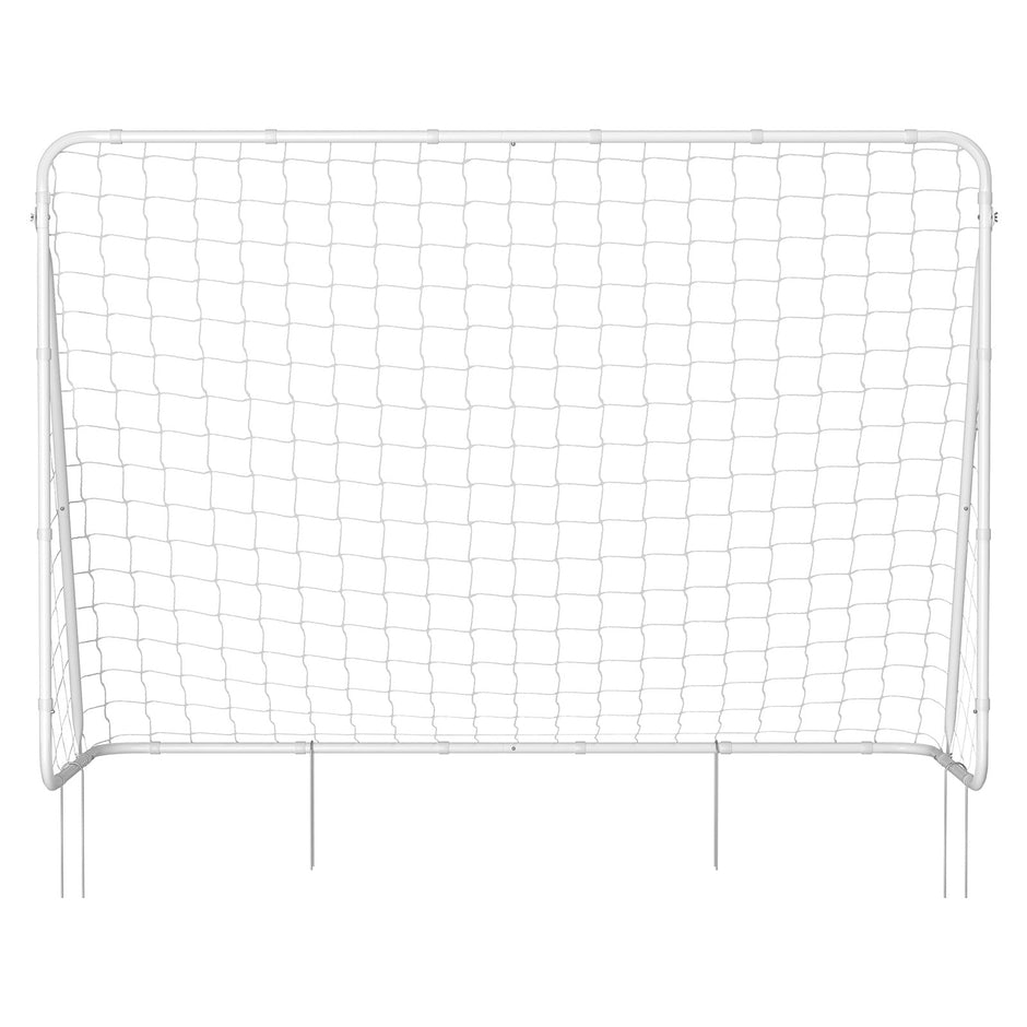Small Football Goal – Iron and PE – White – Quick Assembly