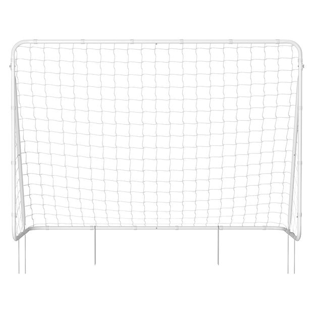 Small Football Goal – Iron and PE – White – Quick Assembly