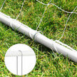 Small Football Goal – Iron and PE – White – Quick Assembly