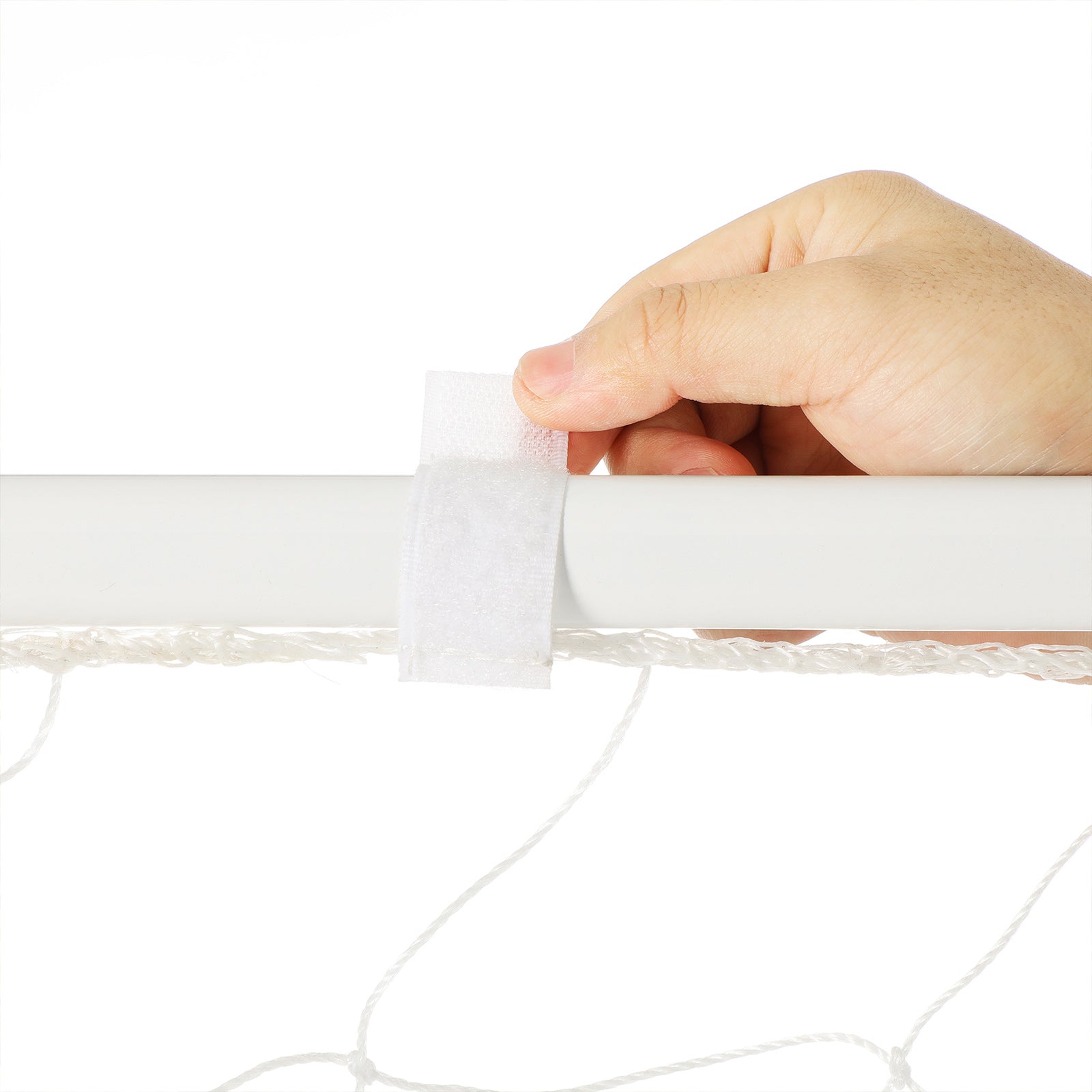 Small Football Goal – Iron and PE – White – Quick Assembly