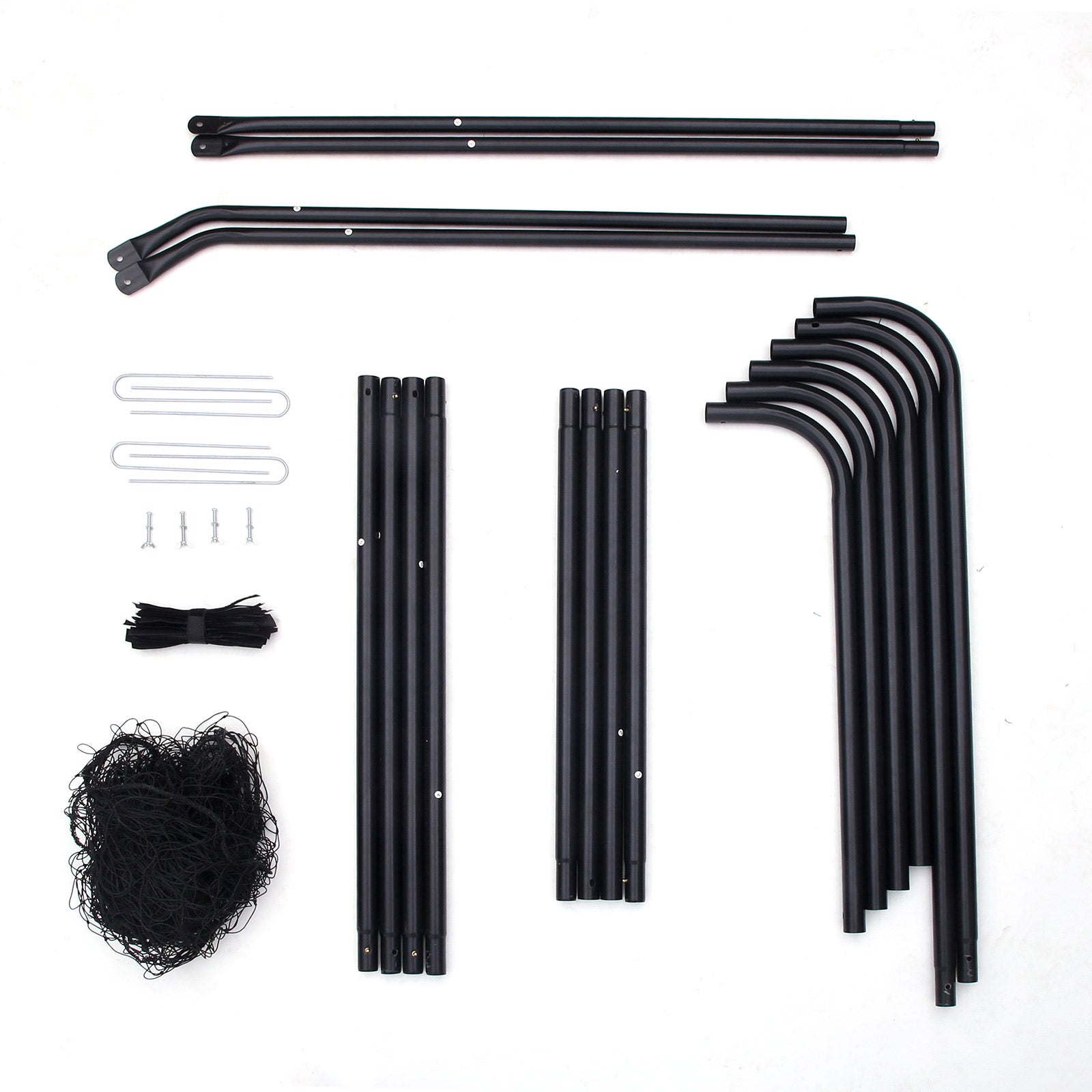 Portable Football Goal – Iron and PE – Black – Quick Assembly, 10ft x 6.7ft