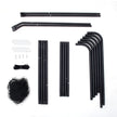 Portable Football Goal – Iron and PE – Black – Quick Assembly, 10ft x 6.7ft