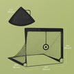 Set of 2 Portable Pop-Up Soccer Goals – Fiberglass – Black – Includes Targets and Training Cones