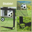 Set of 2 Portable Pop-Up Soccer Goals – Fiberglass – Black – Includes Targets and Training Cones