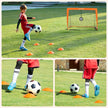 Set of 2 Portable Football Nets – Fibreglass – Black – Includes Targets and Training Cones