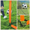 Set of 2 Portable Football Nets – Fibreglass – Black – Includes Targets and Training Cones
