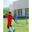 Set of 2 Kids Football Goals – Fibreglass – Blue – Portable with Targets and Training Cones