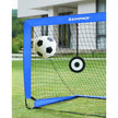 Set of 2 Kids Football Goals – Fibreglass – Blue – Portable with Targets and Training Cones