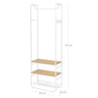 Coat Rack – Wood and Metal – Rustic Brown and Black – With Shoe Rack