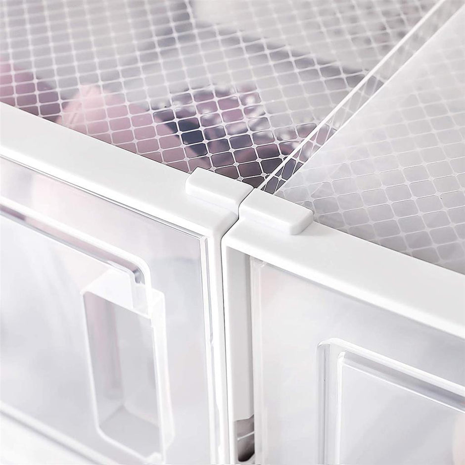 Shoe Storage Organisers – Plastic – Clear – Stackable and Foldable, Pack of 10
