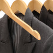 Wooden Coat Hangers – Natural Finish – 44 cm Wide – Shoulder Notches – 20 Pack