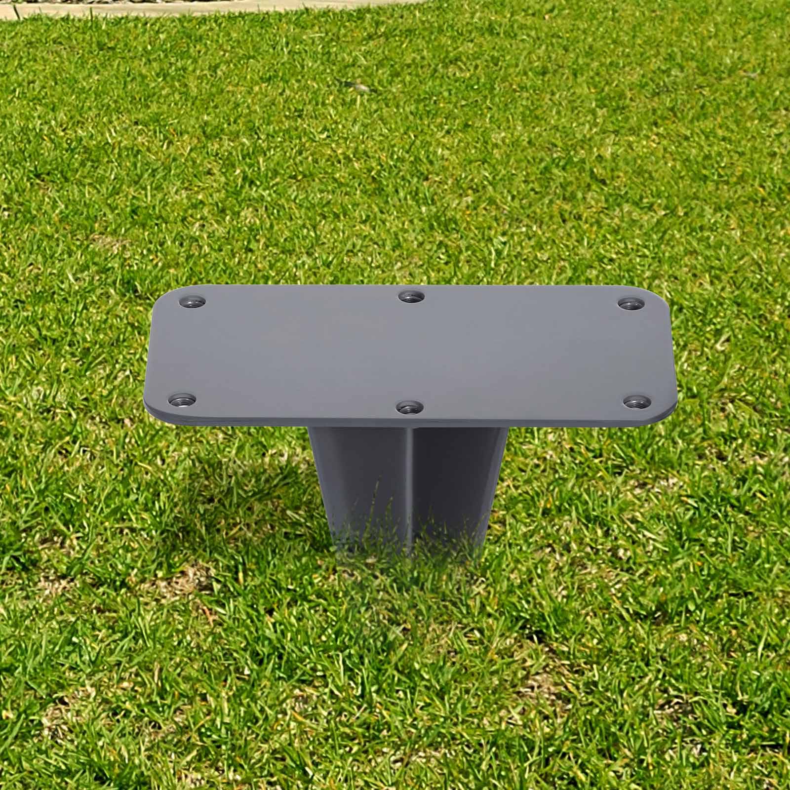 Ground Peg – Iron – Silver – Ideal for Installing Double Side Awnings without Concrete
