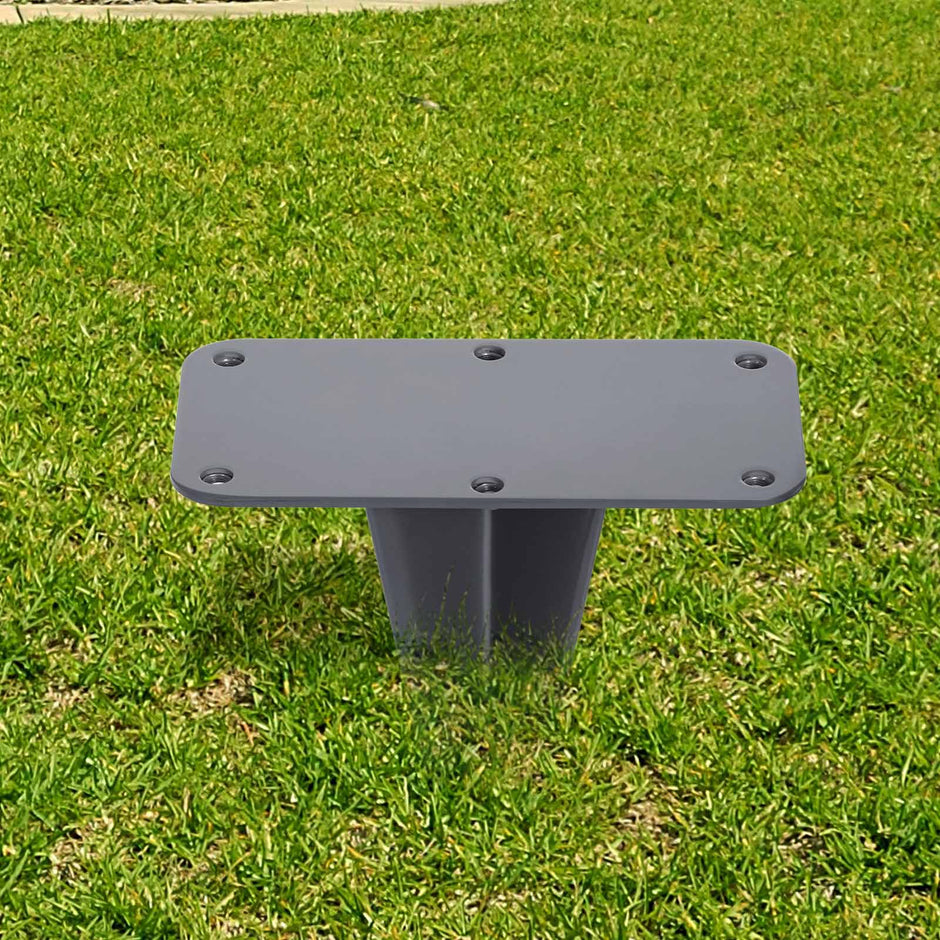 Ground Peg – Iron – Silver – Ideal for Installing Double Side Awnings without Concrete