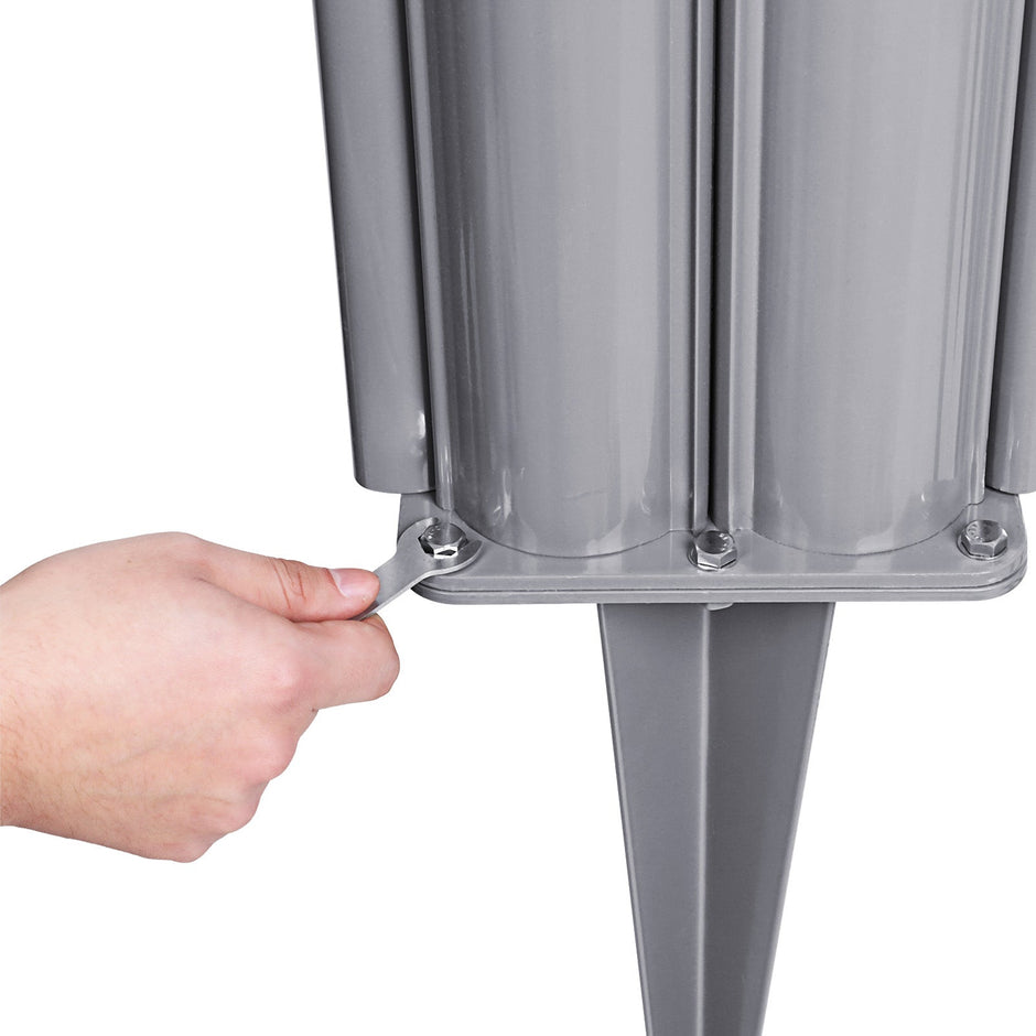 Ground Peg – Iron – Silver – Ideal for Installing Double Side Awnings without Concrete