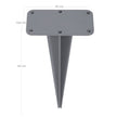 Ground Peg – Iron – Silver – Ideal for Installing Double Side Awnings without Concrete