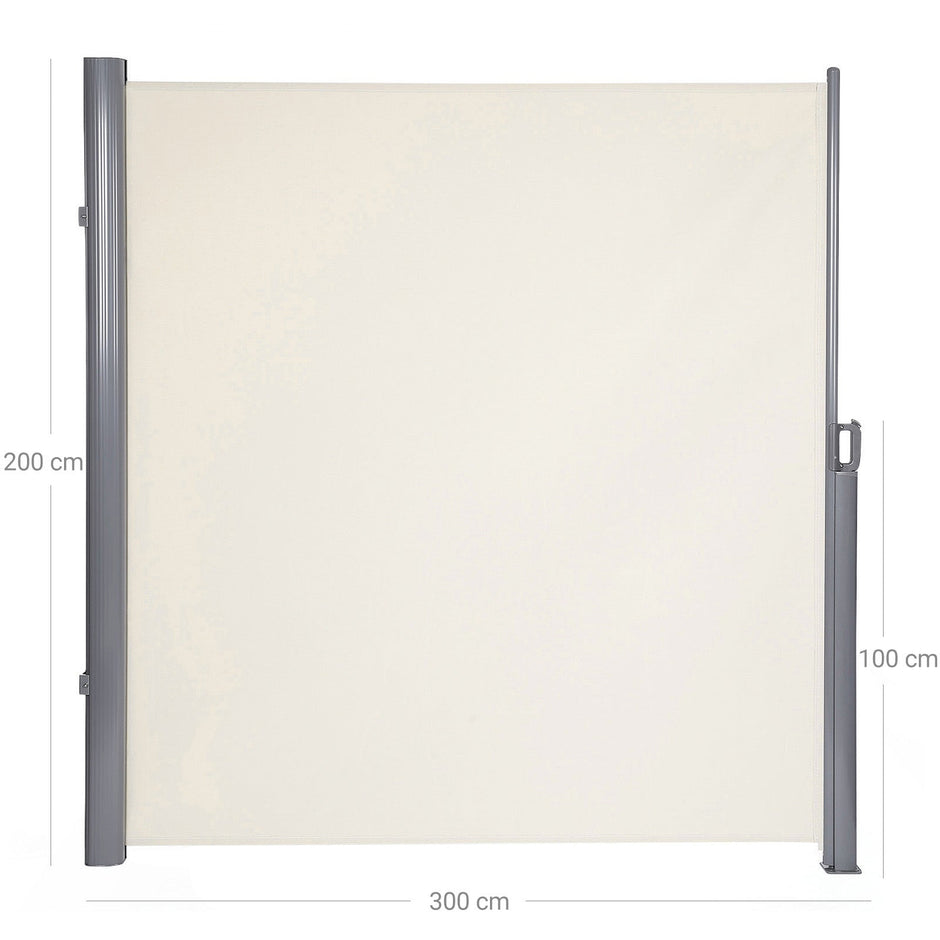 Side Awning – Fabric – Smoky Grey – Privacy Protection and Sun Shade