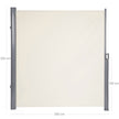 Side Awning – Fabric – Smoky Grey – Privacy Protection and Sun Shade