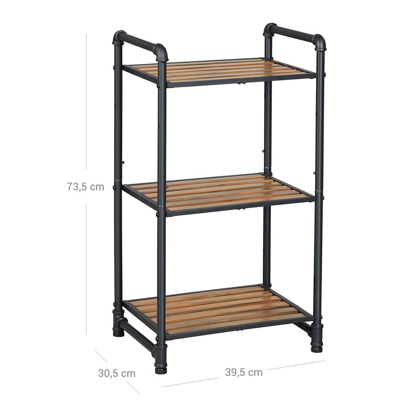 3-Tier Storage Rack – Wood – Rustic – Customizable and Adjustable Design