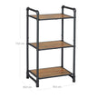 3-Tier Storage Rack – Wood – Rustic – Customizable and Adjustable Design