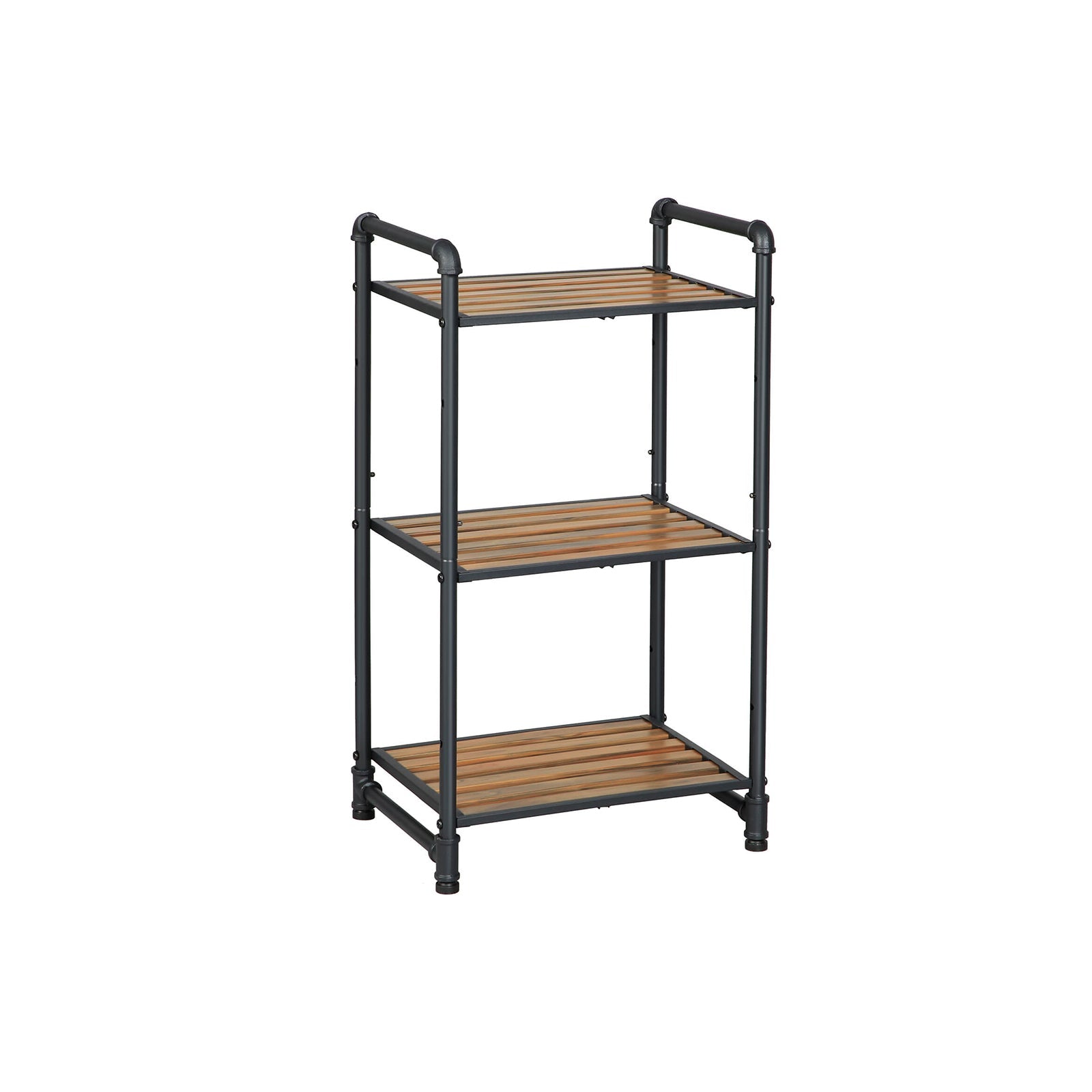 3-Tier Storage Rack – Wood – Rustic – Customizable and Adjustable Design