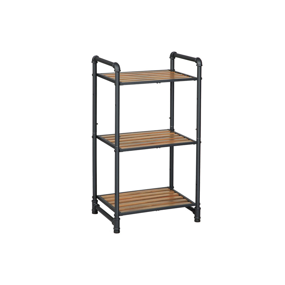 3-Tier Storage Rack – Wood – Rustic – Customizable and Adjustable Design