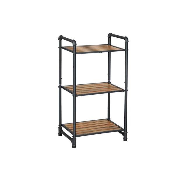 3-Tier Storage Rack – Wood – Rustic – Customizable and Adjustable Design