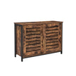 Kitchen Cabinet – Steel Frame – Rustic Brown and Black – Sliding Doors, Industrial Style