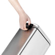 Slim Pedal Trash Can – Steel – Silver – 10L Capacity with Removable Inner Bucket and Slow Close Feature