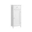 Bathroom Cabinet – Wood – White – Adjustable Shelf and Drawer Storage