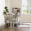 Cat Condo – Wood – Light Grey – Multi-Level with Scratching Post