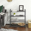 4-Tier Stackable Shoe Rack – Metal – Smoky Gray – Holds 12-16 Pairs of Shoes