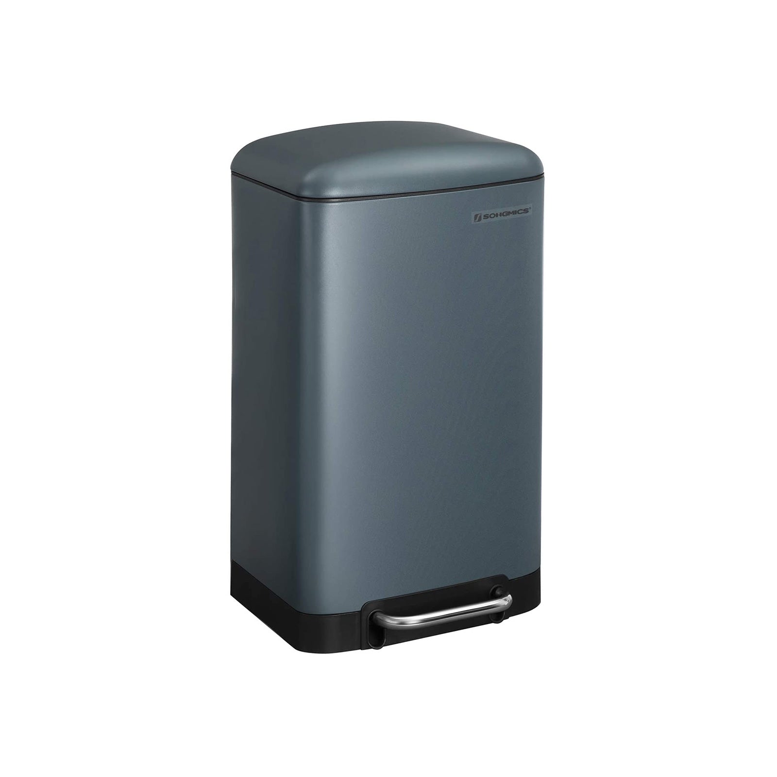 Step Trash Can – Stainless Steel – Grey – 30L Capacity with Soft Close Lid