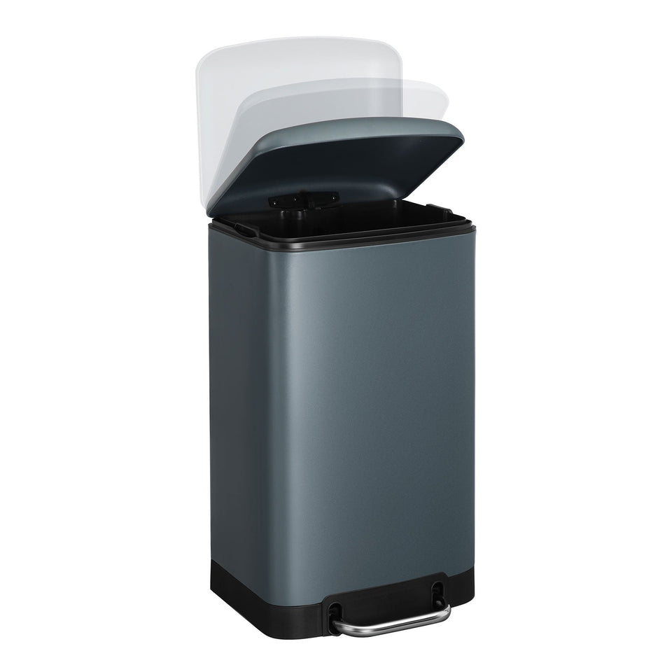 Step Trash Can – Stainless Steel – Grey – 30L Capacity with Soft Close Lid