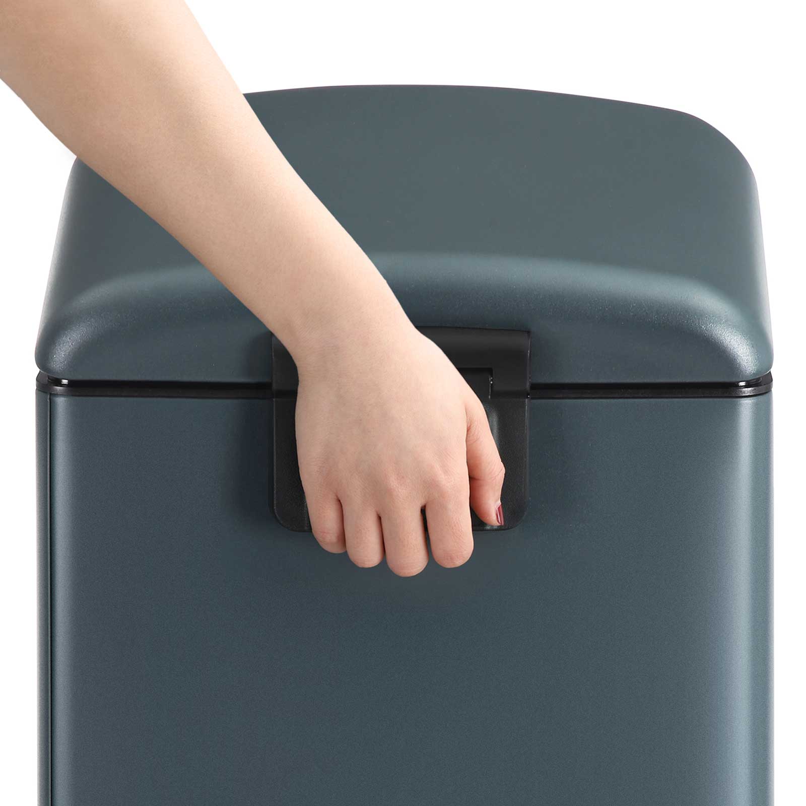 Step Trash Can – Stainless Steel – Grey – 30L Capacity with Soft Close Lid
