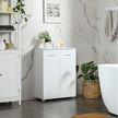 Bathroom Cabinet – Wood – Glossy White – Double Door with Soft Close Hinges, Adjustable Shelves and Feet