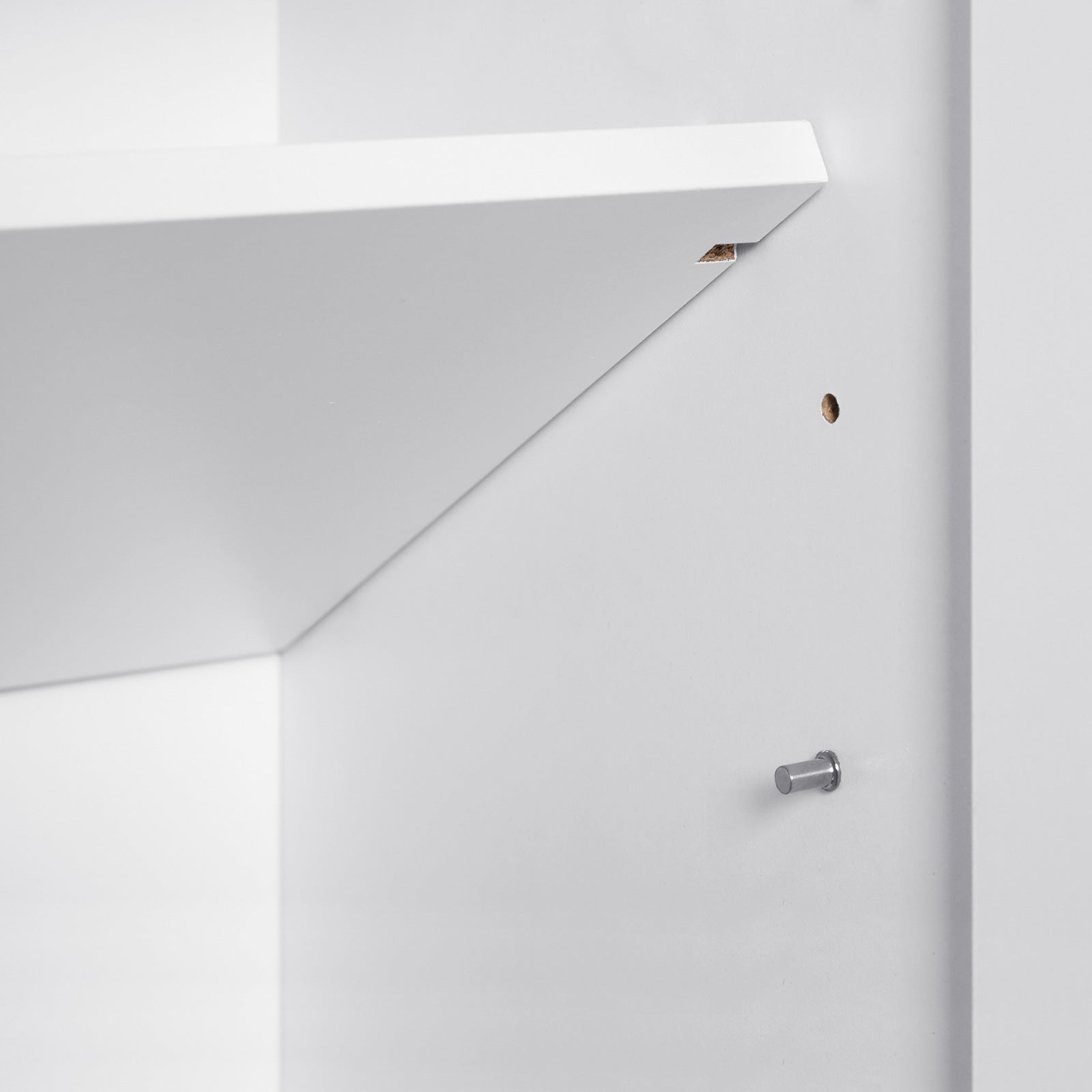 Bathroom Cabinet – Wood – Glossy White – Double Door with Soft Close Hinges, Adjustable Shelves and Feet