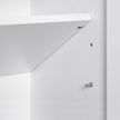Bathroom Cabinet – Wood – Glossy White – Double Door with Soft Close Hinges, Adjustable Shelves and Feet