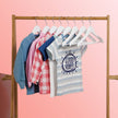 Children's Hangers – Solid Wood – White – 360 Degree Swivel Hooks, Trousers Bar, Shoulder Notches, 10-Pack
