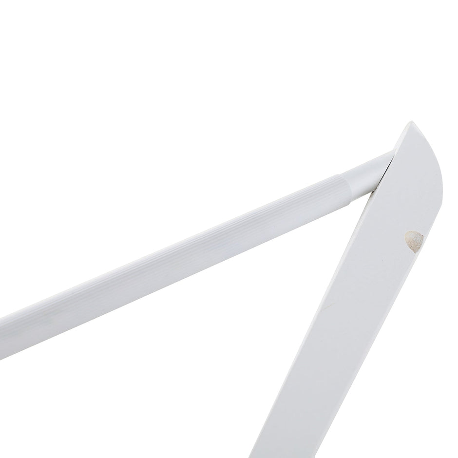 Children's Hangers – Solid Wood – White – 360 Degree Swivel Hooks, Trousers Bar, Shoulder Notches, 10-Pack