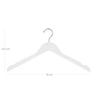 Wooden Clothes Hangers – Solid Wood – Natural Finish – Includes Shoulder Notches – 20 Pack