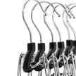 Pants Hangers – Solid Wood – Dark Walnut – Non-Slip with Full-Width Clamp and Lock (Pack of 12)